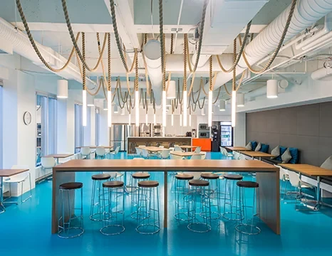 Expedia Vancouver office break room — Olympic Painting commercial project